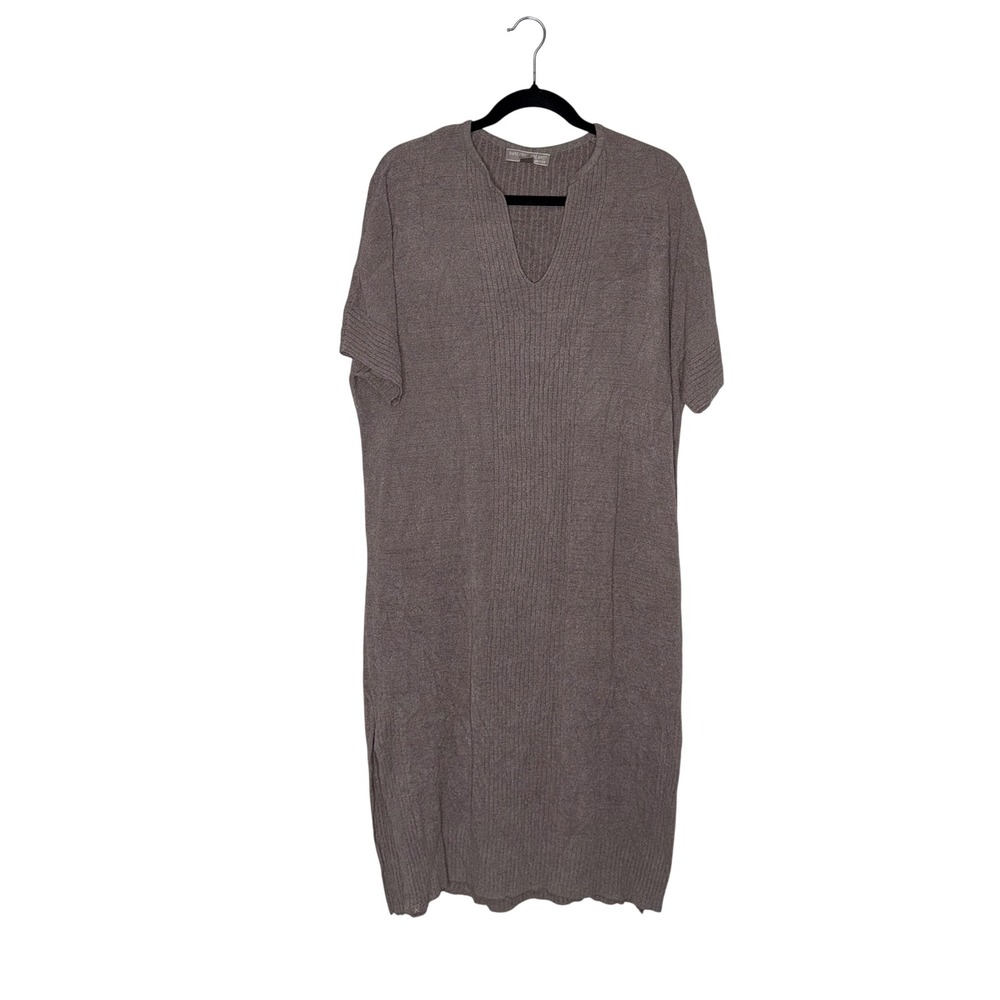 Barefoot Dreams CozyChic Ultra Lite Dress Women One Size Brown Excellent Ribbed